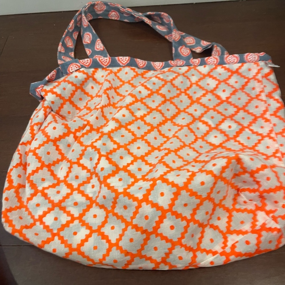 guc sz blockprints printed Patterned Tote Bag in “rose” - Picture 6 of 7
